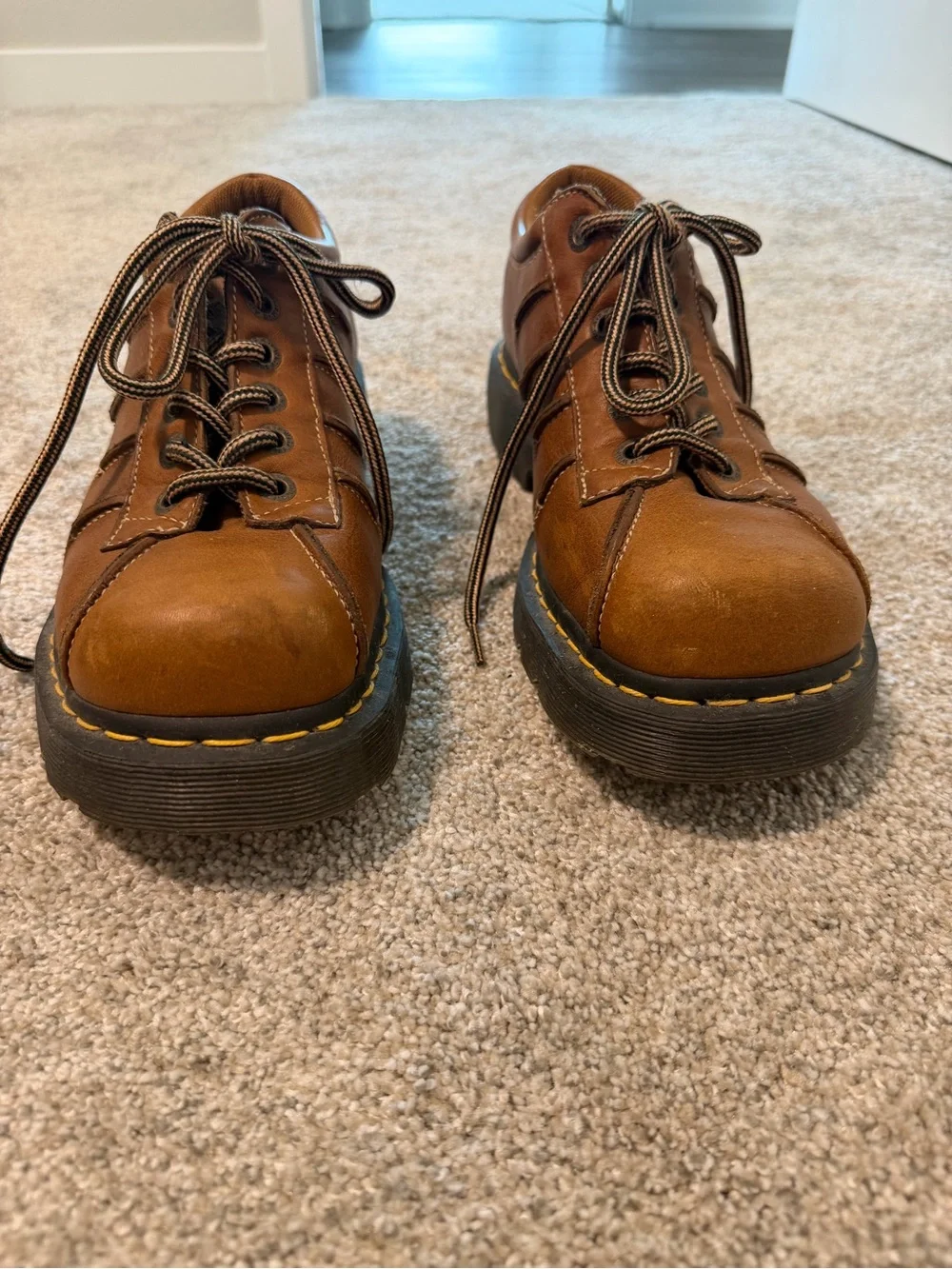 Dr. Martens Vintage Men’s Chestnut Brown Leather Lace-Up Oxfords 11
